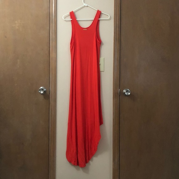 Michael Kors Coral Asymmetrical Maxi Dress - Picture 2 of 2